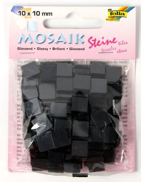 Obrázek produktu: Mozaikové kamínky - blýskavé - barva černá