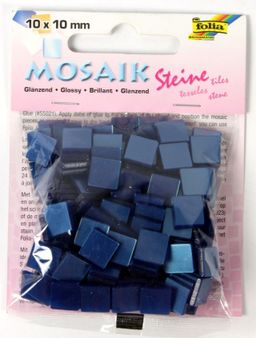 Obrázek produktu: Mozaikové kamínky - blýskavé - barva královsky modrá