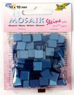 Obrázek produktu: Mozaikové kamínky - blýskavé - barva světle modrá