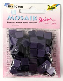 Obrázek produktu: Mozaikové kamínky - blýskavé - barva tmavě fialová