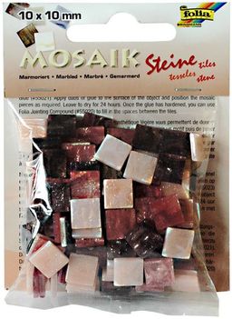 Obrázek produktu: Mozaikové kamínky - Mramor - barva červená