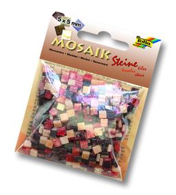 Obrázek produktu: Mozaikové kamínky - Mramor - barva červená