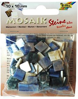 Obrázek produktu: Mozaikové kamínky - Mramor - barva modrá