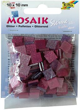 Obrázek produktu: Mozaikové kamínky - se třpytkami - barva růžová