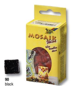 Obrázek produktu: Mozaikové kamínky - skleněné - barva černá