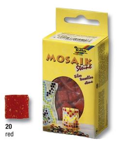 Obrázek produktu: Mozaikové kamínky - skleněné - barva červená