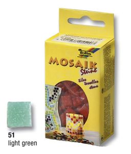 Obrázek produktu: Mozaikové kamínky - skleněné - barva světle zelená