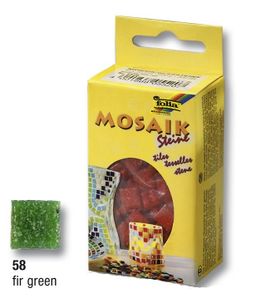 Obrázek produktu: Mozaikové kamínky - skleněné - barva tmavě zelená