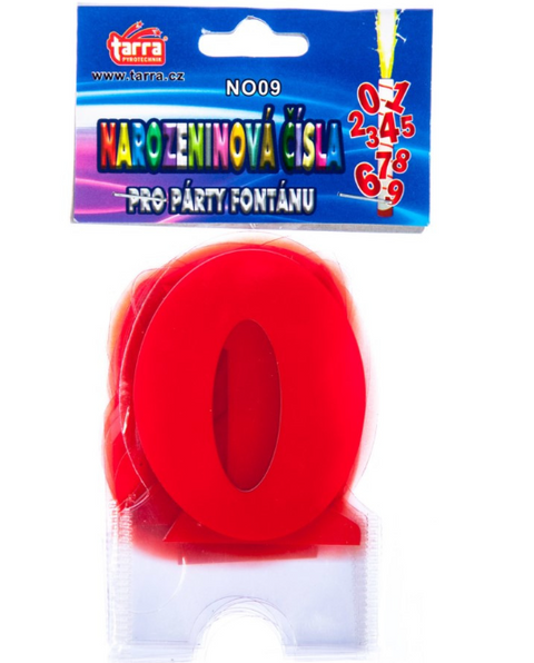 Obrázek produktu: Narozeninové číslice pro párty fontánu 0-9