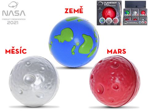 Obrázek produktu: NASA antistresový míček 7 cm, mix druhů