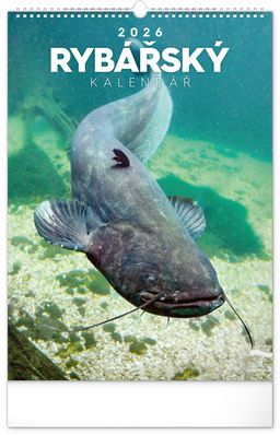 Obrázek produktu: Nástěnný kalendář Rybářský 2026, 33 × 46 cm