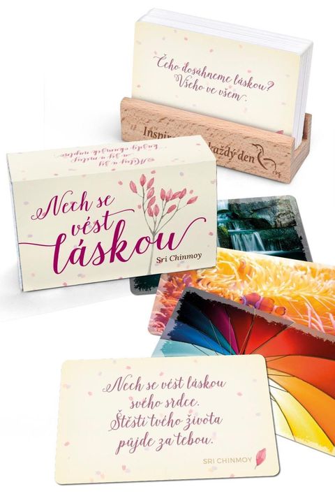 Obrázek produktu: Nech se vést láskou - karty s dřevěným stojánkem