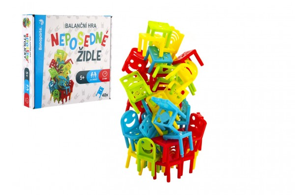 Neposedné židle 40 ks - balanční společenská hra
