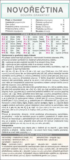 Novořečtina - souhrn gramatiky