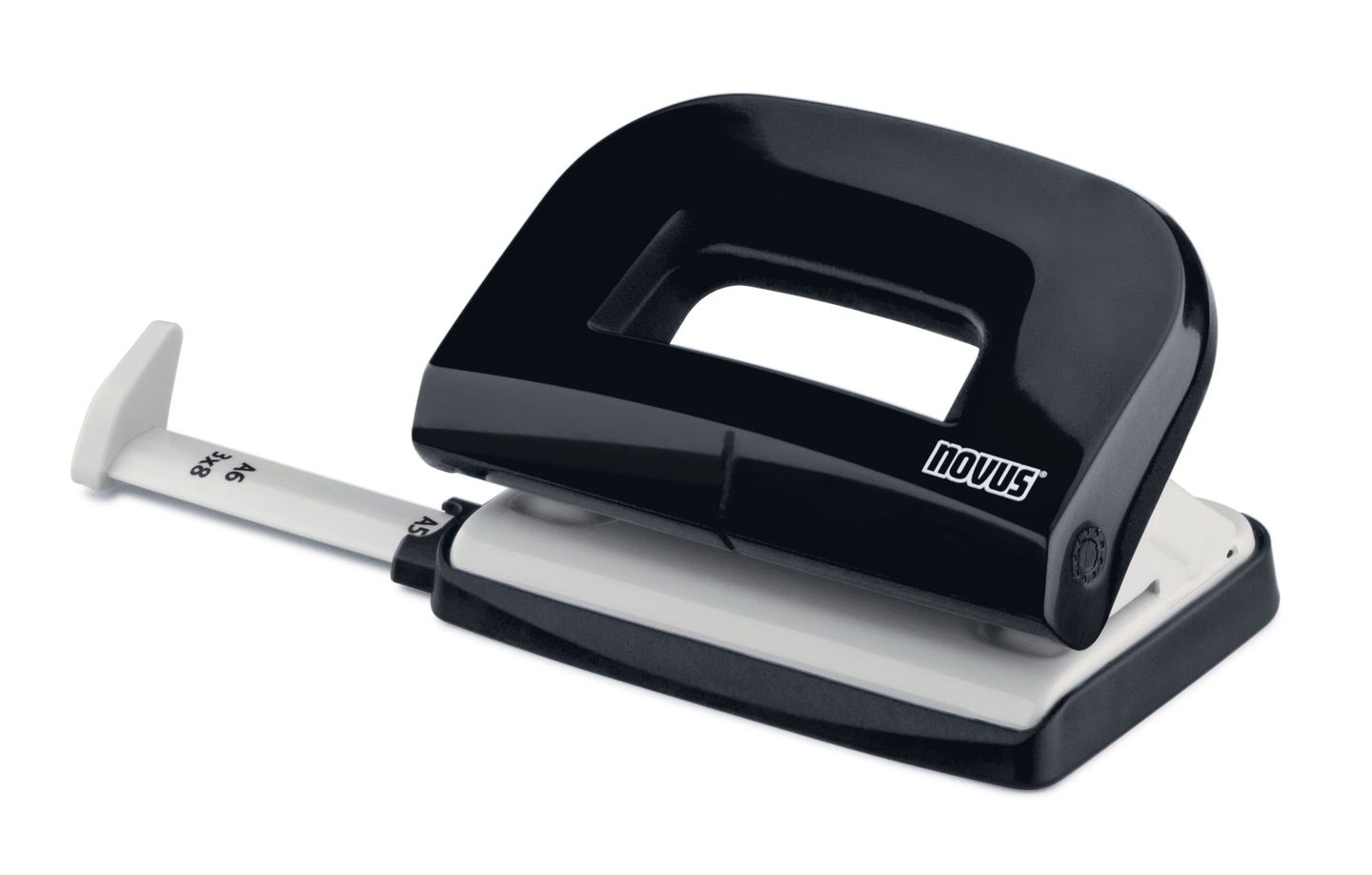NOVUS Děrovačka E 210, 10 listů - černá lesklá