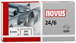 Obrázek produktu: NOVUS Drátky do sešívačky 24/6 Standard - 1000 ks