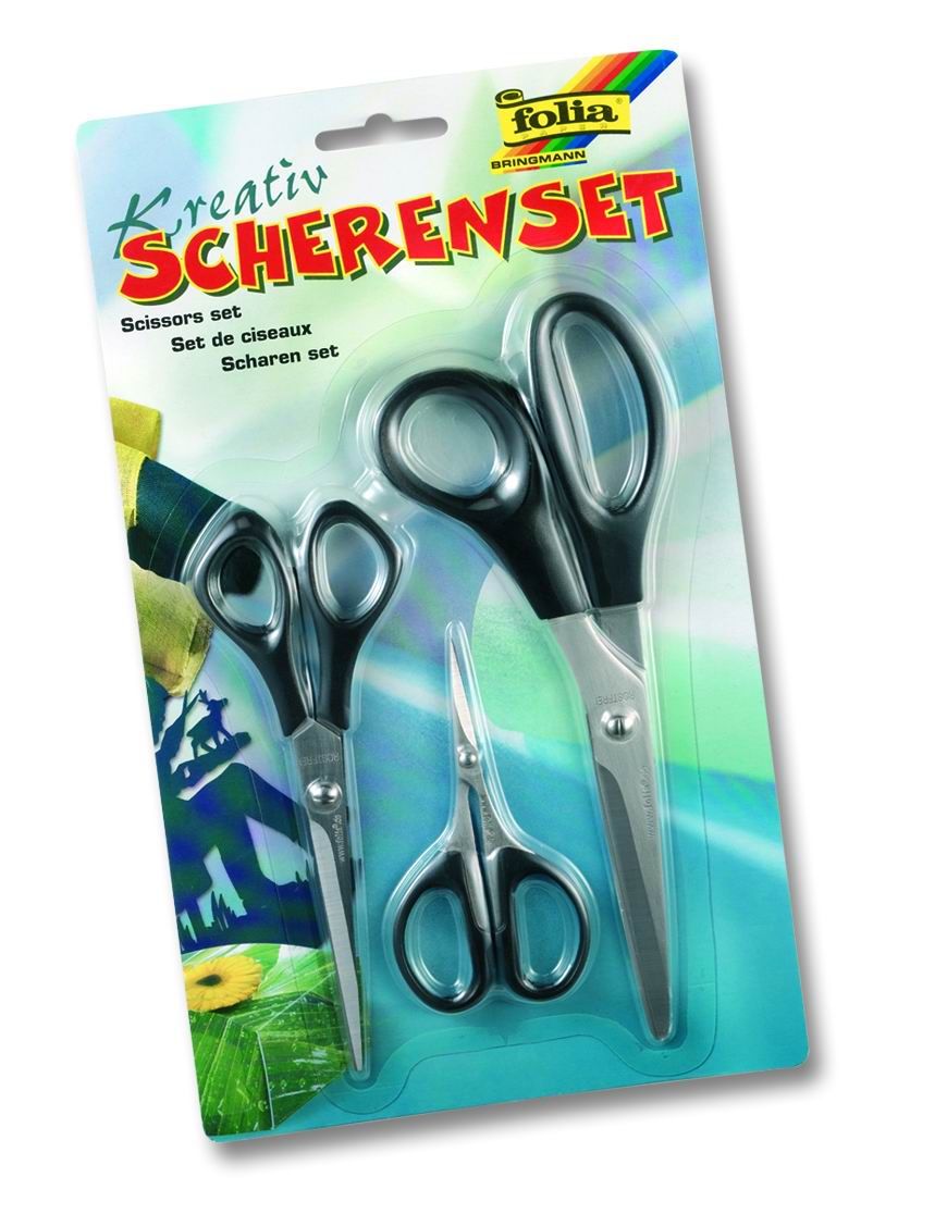 Nůžky - kreativní sada 3 nůžek (velké, střední, na jemnou práci)