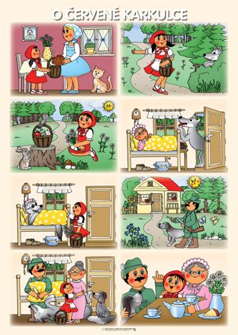 O Červené karkulce - tématický obraz, vyprávěj pohádku