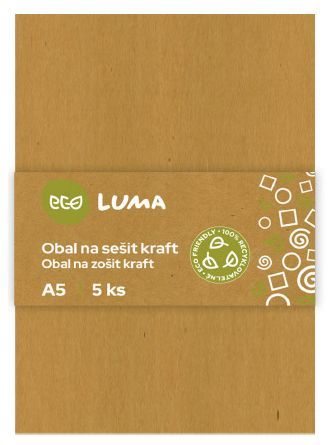 Obal na sešit A5 ECO LUMA kraft, 5ks LUMA trading s.r.o.