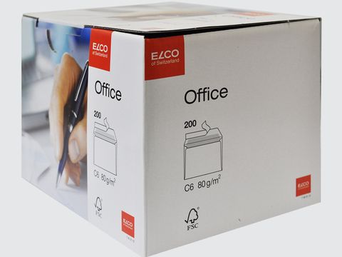 Obrázek produktu: Obálky ELCO Office samolepicí s páskou C6 200 ks bílé