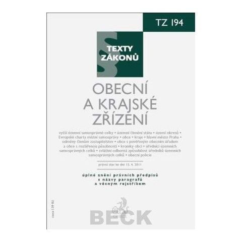 Obrázek produktu: Obecní a krajské zřízení k 14.4.2011