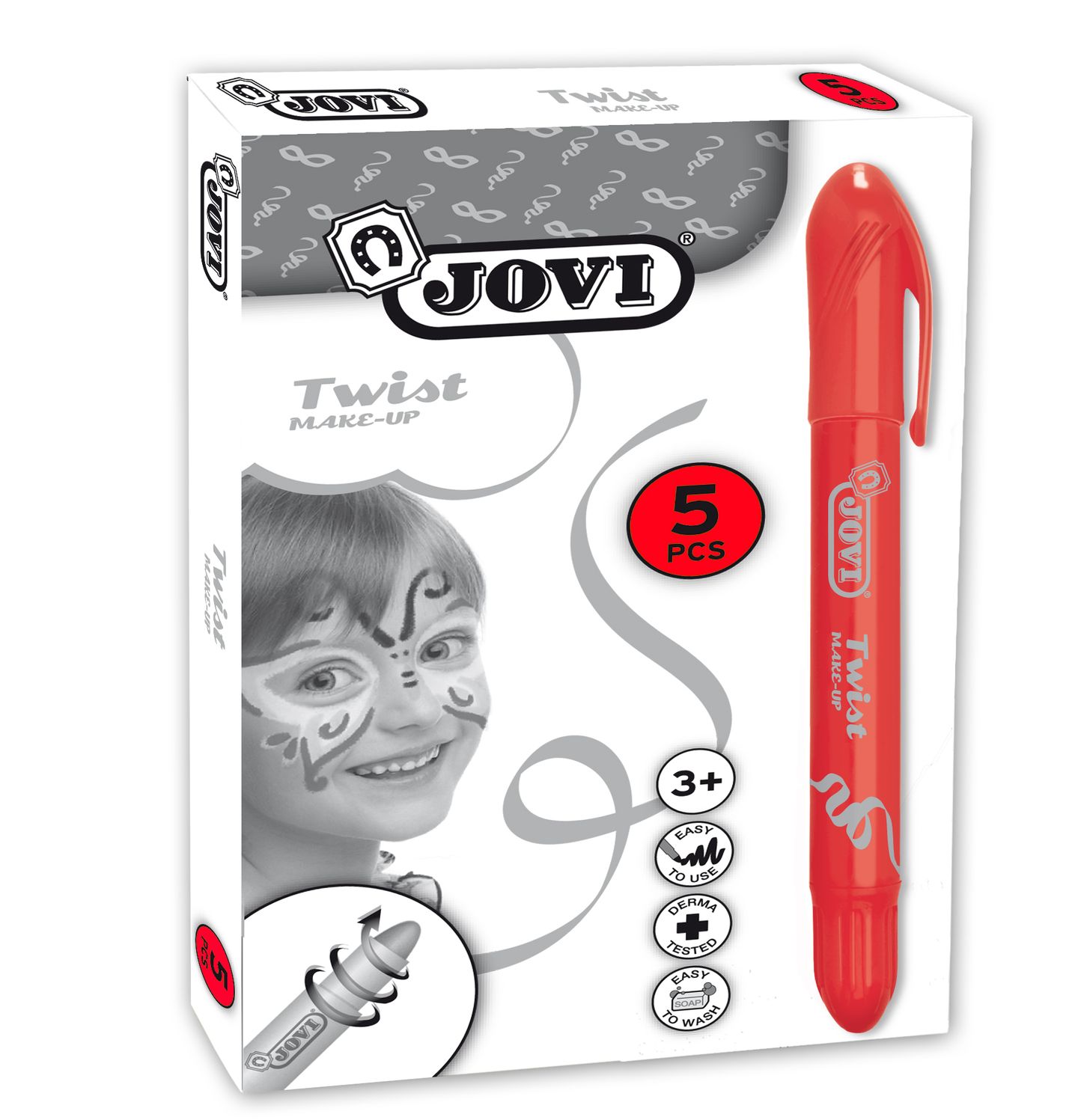 Obličejové barva JOVI - TWIST červená - 1 ks