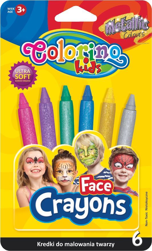 Obličejové barvy Colorino - 6 barev - metalické