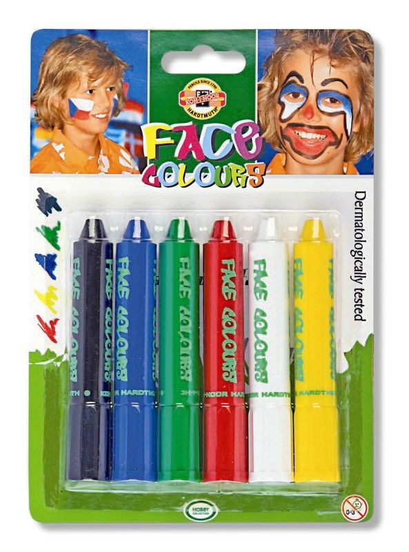 Obličejové barvy Koh-i-noor - 6 barev, tyčinka
