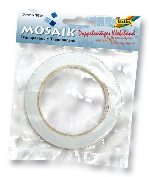 Oboustranná průhledná lepící páska (k mozaikám) 5 mm × 18 m