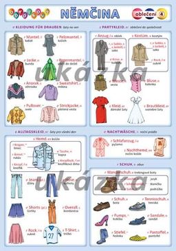 Obrázek produktu: Obrázková němčina 4 - oblečení  ( A5, 2 strany)
