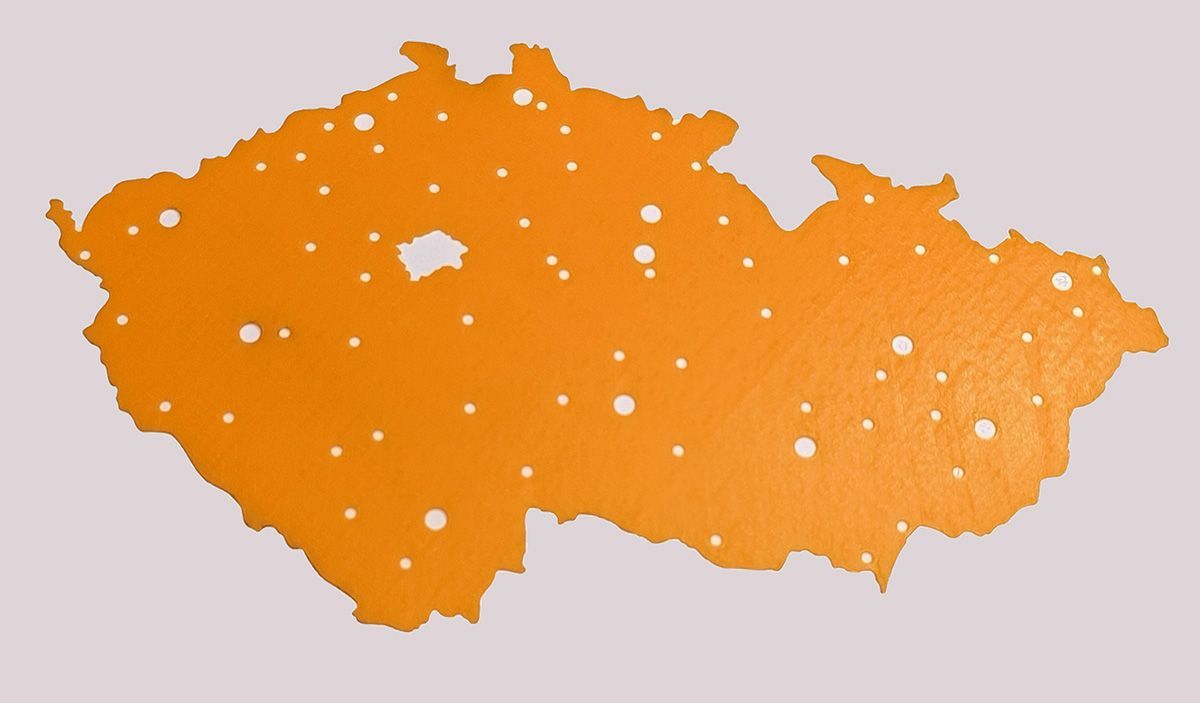 Obrysová mapa České republiky