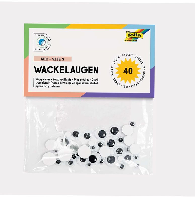 Oči s pohyblivou panenkou - 40 ks - samolepící