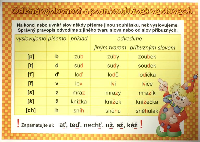 Levně Odlišná výslovnost a psaní souhlásek /100×70/