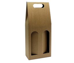 Obrázek produktu: Odnosná krabice na víno VINKY 2 - hnědá