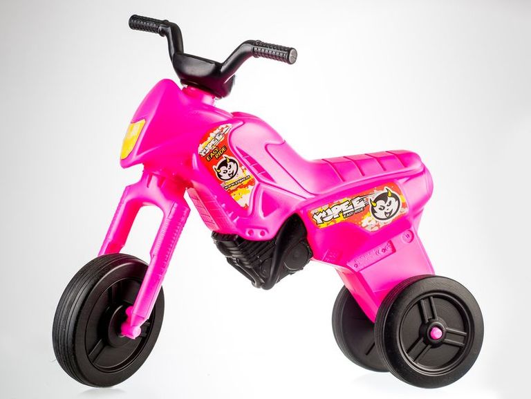 Odrážedlo Enduro Yupee velké plast výška sedadla 31cm nosnost do 25kg 12m+ – Růžové