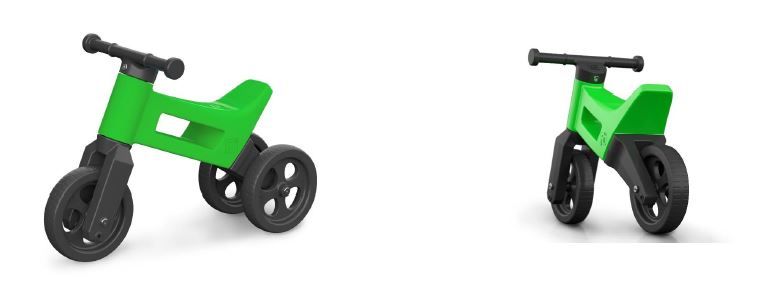 Odrážedlo FUNNY WHEELS 2v1 zelené