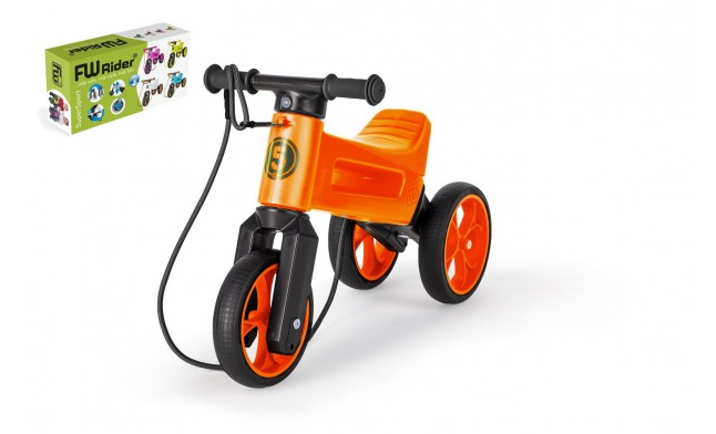 Levně Odrážedlo FUNNY WHEELS Rider SuperSport oranžové 2 v 1+ popruh
