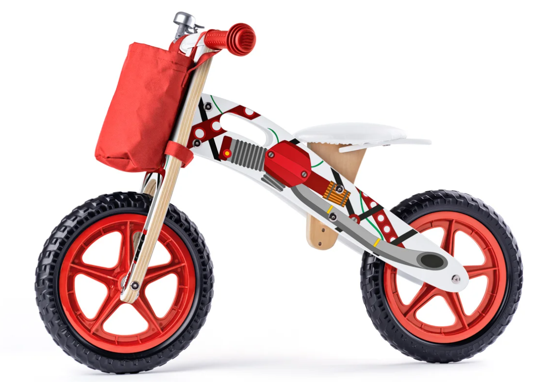 Odrážedlo motorka, červená