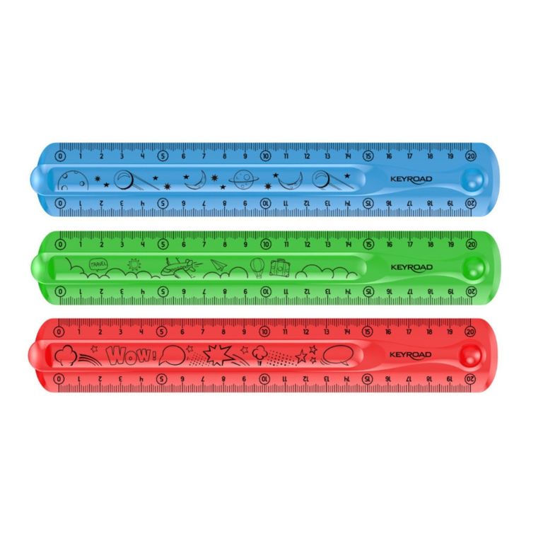 Pravítko KEYROAD Flexi, 20cm, asort KEYROAD
