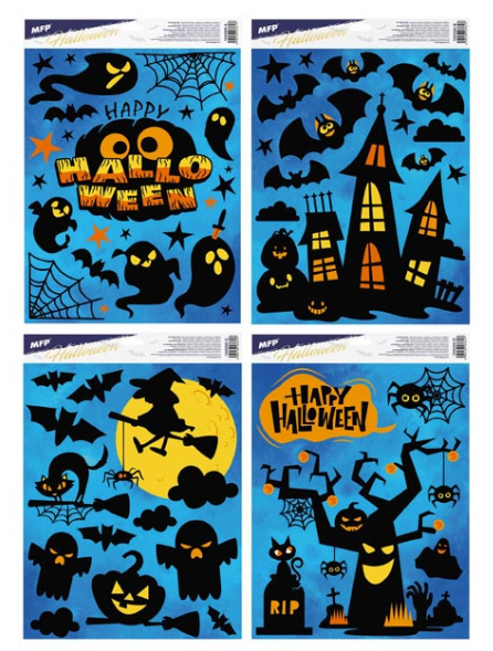 Obrázek produktu: Okenní fólie Halloween, mix