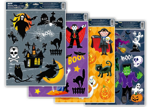 Obrázek produktu: Okenní fólie Halloween s glitrem, mix