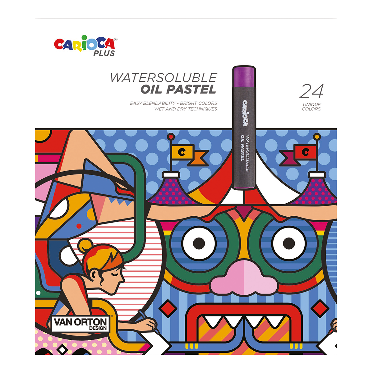 Olejové pastely Carioca PLUS - box 24 ks