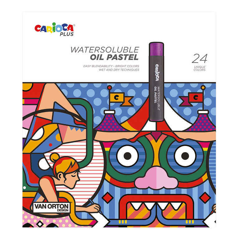 Olejové pastely Carioca PLUS - box 24 ks