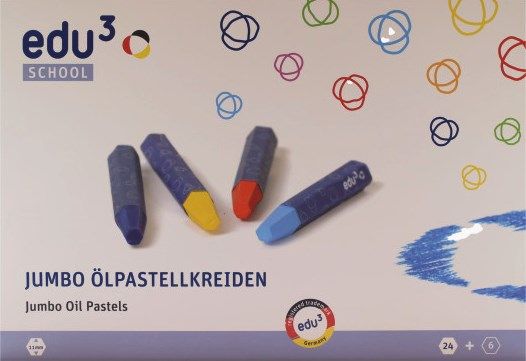 Olejové voskovky EDU JUMBO - 24 + 6 ks