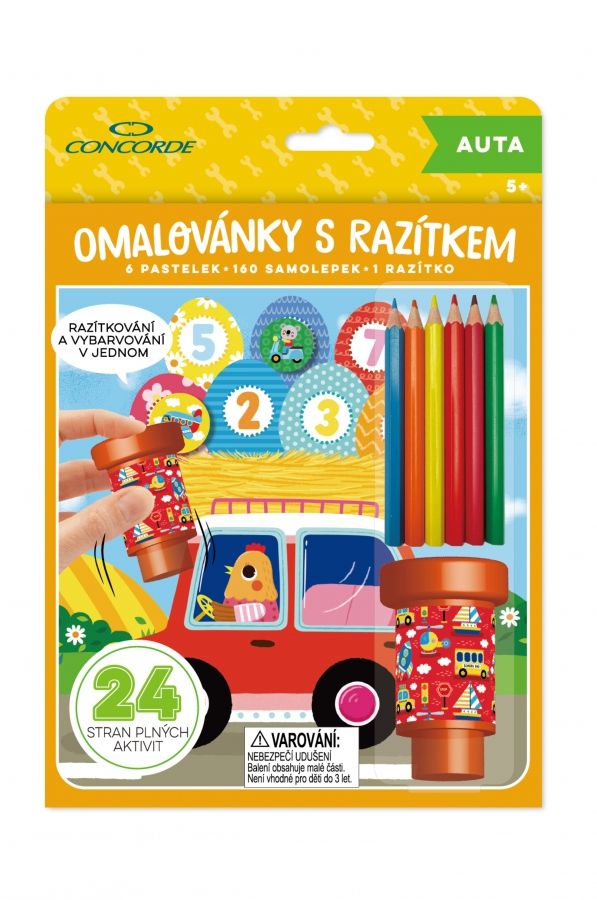 Omalovánky s razítkem CONCORDE Auta CONCORDE