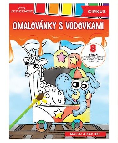 Levně Omalovánky s vodovkami CONCORDE Cirkus A4