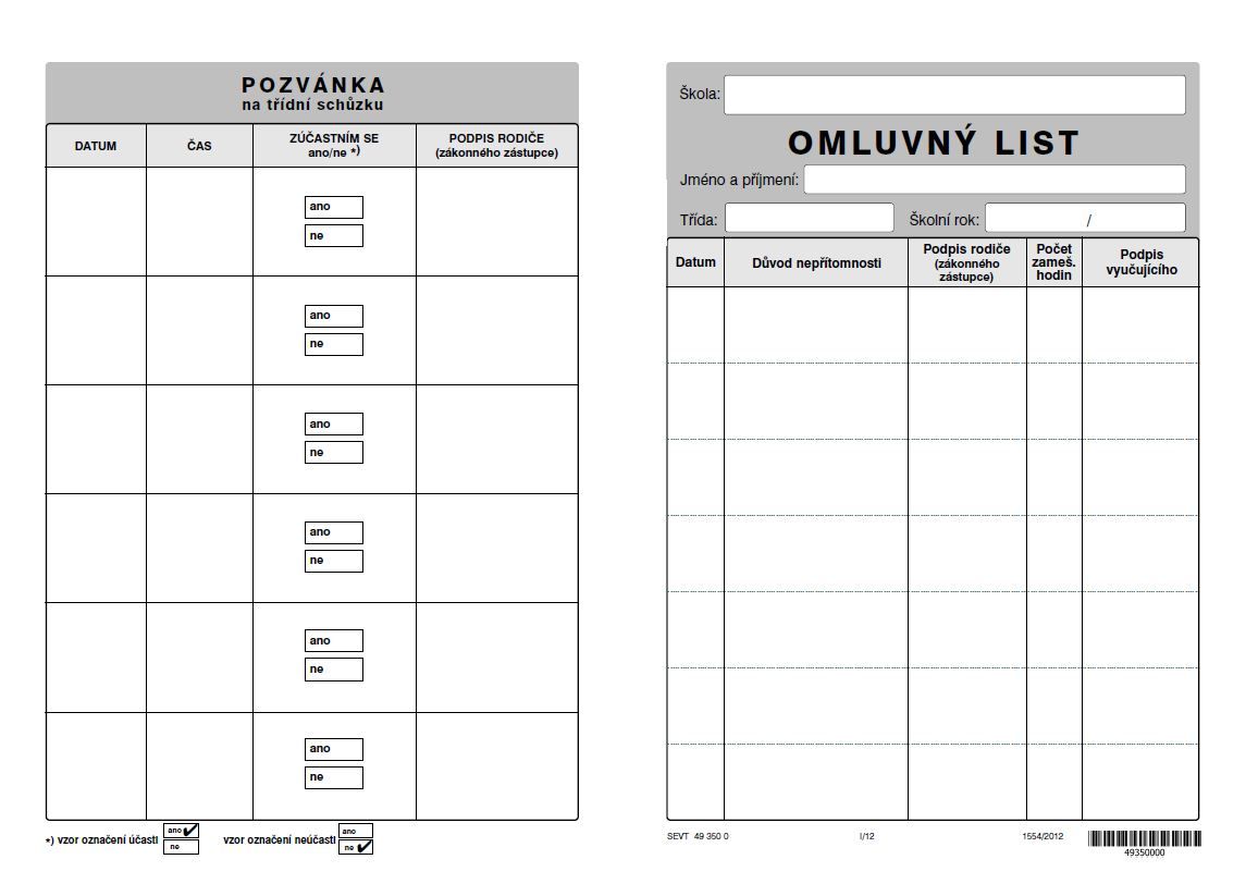 Omluvný list