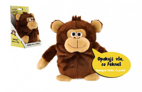 Obrázek produktu: Opička Tonička plyšová, opakující věty, 18 cm