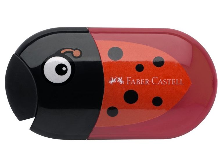 Ořezávátko Faber Castell Ladybird dvojité s pryží zásobník Faber-Castell