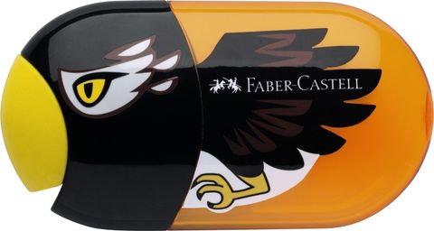 Obrázek produktu: Ořezávátko Faber-Castell dvojité se zásobníkem a pryží - orel